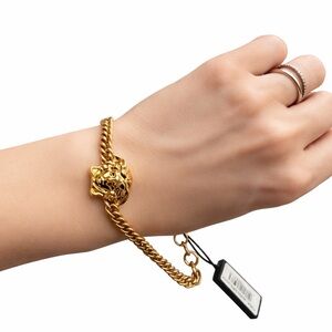 Versace Gold-Tone Medusa Chain Bracelet – New With Tags ✨ with COA